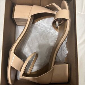 Nude Block Heel Sandals